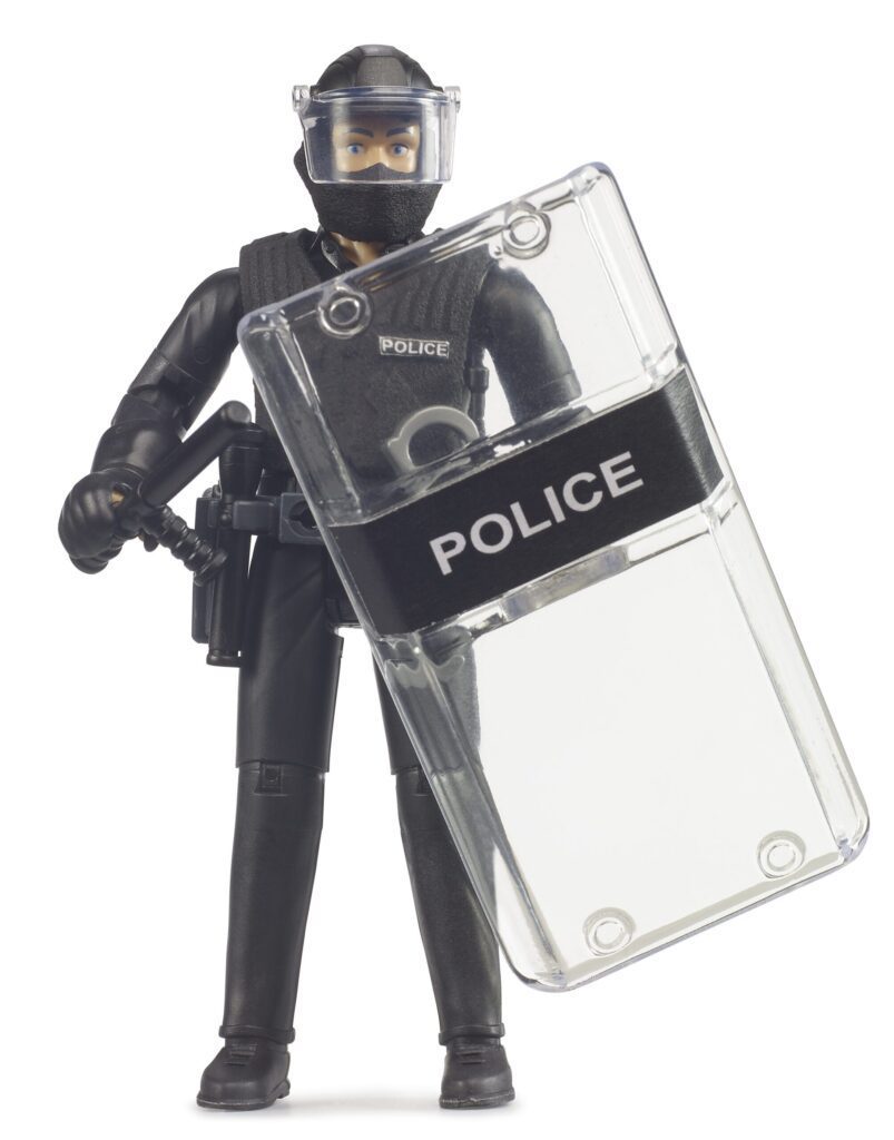 Land Rover bworld Policista těžkooděnec – Bruder 62151